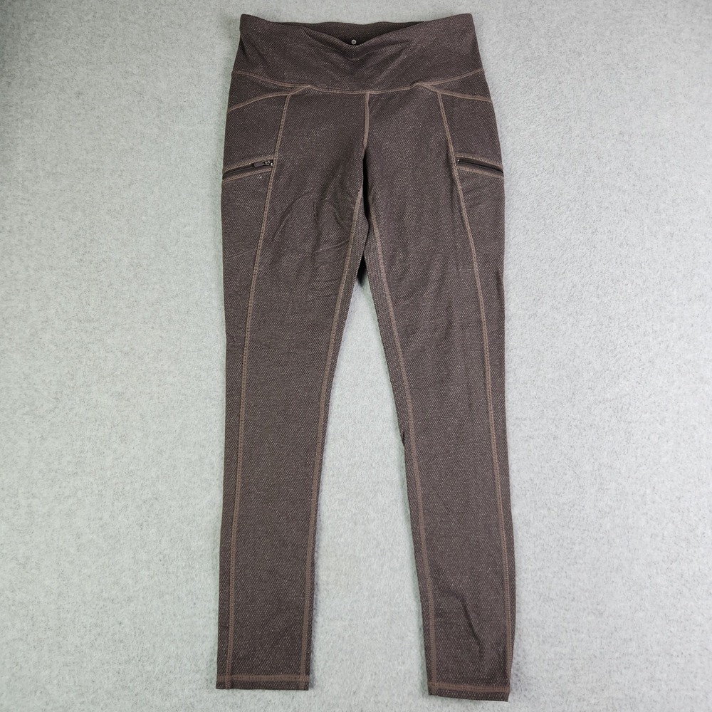 Athleta Leggings Womens Small Brown Headlands Hybrid Trek Tight Textured Pockets
